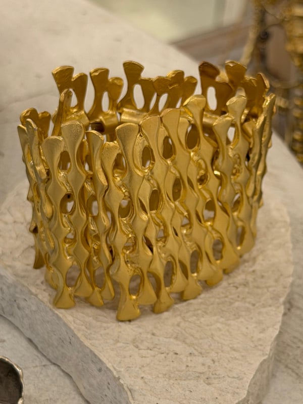 Bohem Gold Kaplama Kalın Lastikli Bileklik