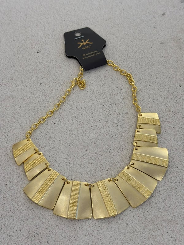 Bohem Gold Kaplama Plaka Kolye