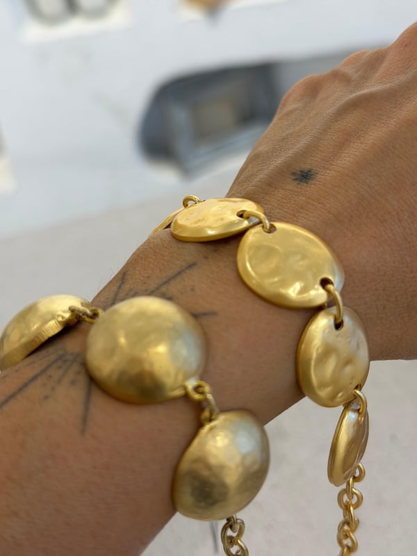 Bohem Gold Kaplama Soyut Bİleklik