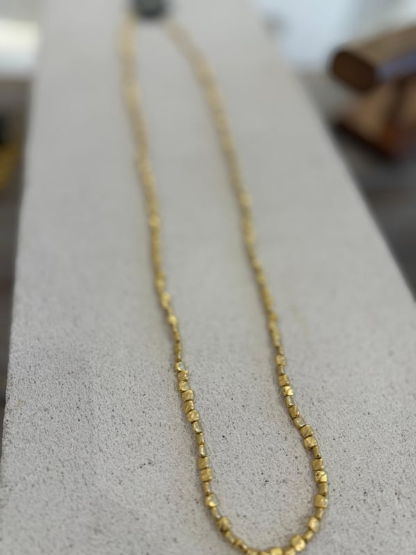 Bohem Gold Kaplama Taş Görünüm Uzun Kolye