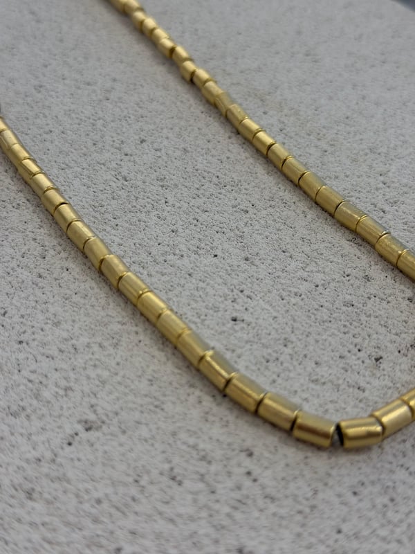 Bohem Gold Kaplama Uzun Boru Kolye