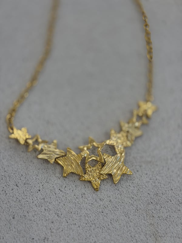 Bohem Gold Kaplama Uzun Yıldız Kolye