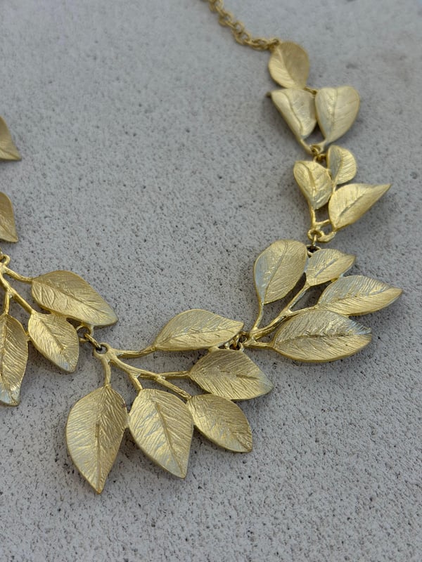 Bohem Gold Kaplama Yaprak Kolye
