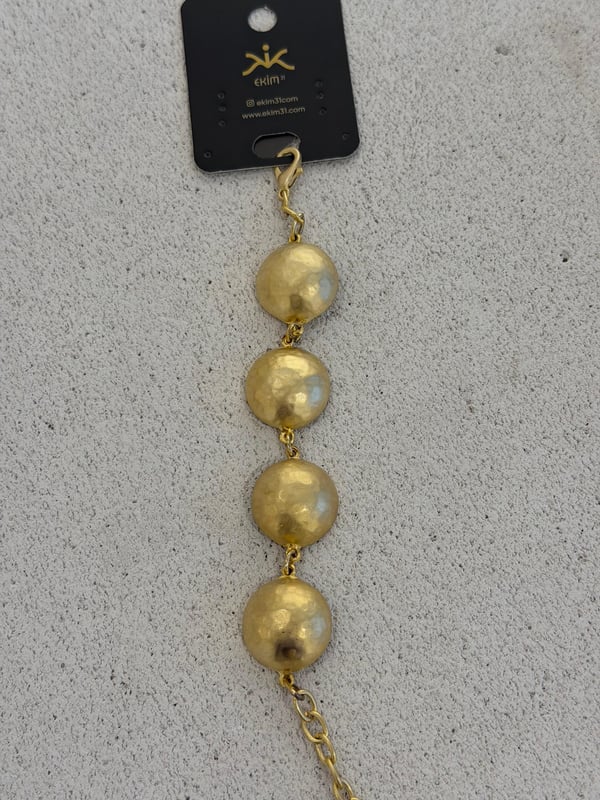 Bohem Gold Kaplama Yarım Küp Bileklik