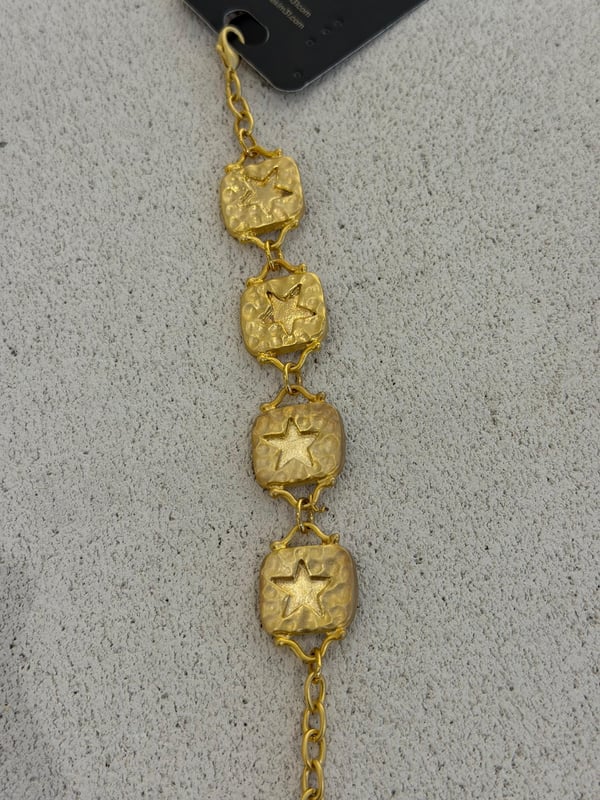 Bohem Gold Kaplama Yıldız Detaylı Bileklik