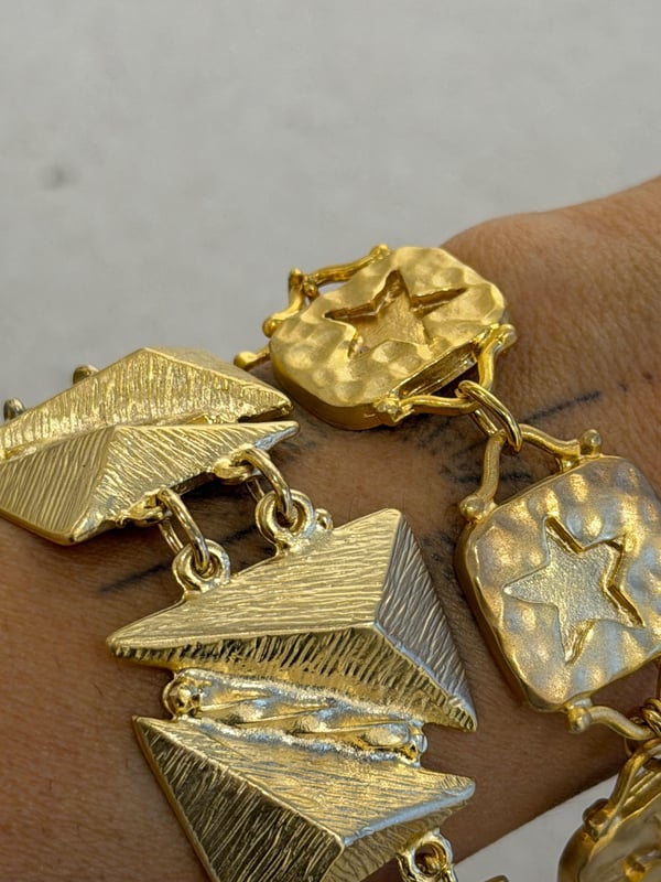 Bohem Gold Kaplama Yıldız Detaylı Bileklik