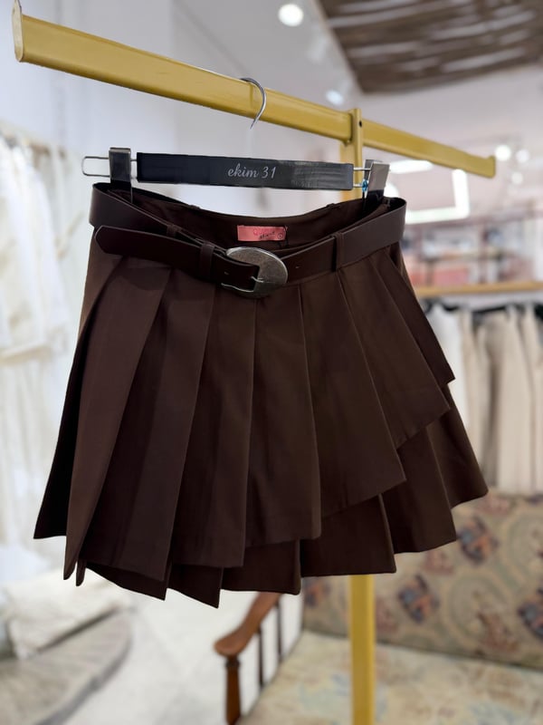 Çift Kat Kemerli Etek