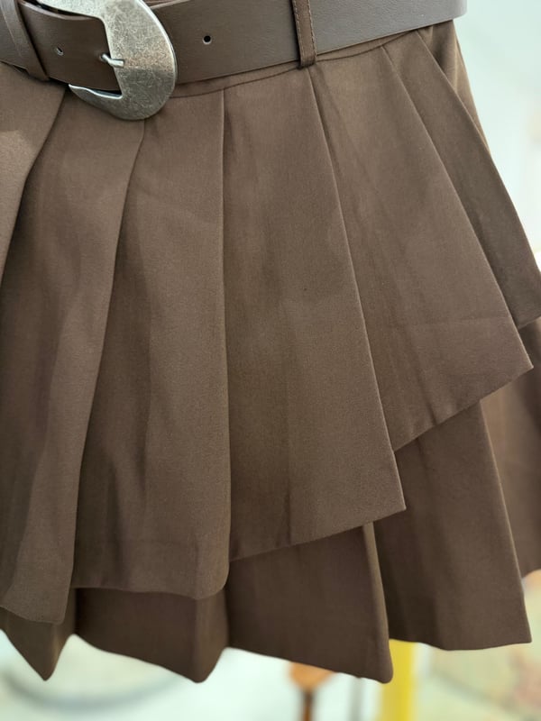 Çift Kat Kemerli Etek