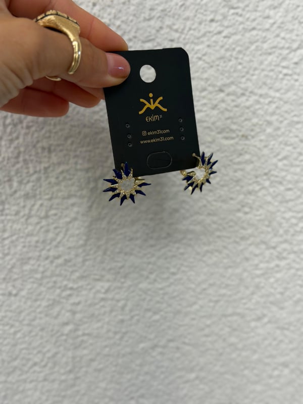 Çİft Yıldızlı Laci Küpe