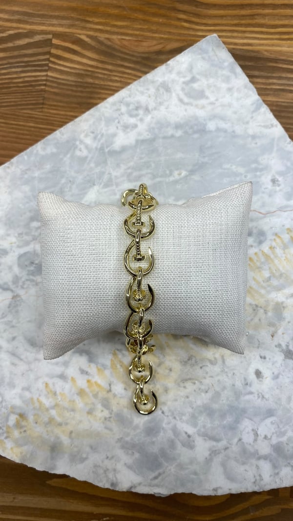 Çivi Model Gold Bileklik
