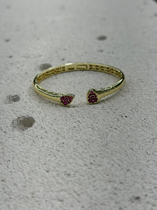 Damla Model Pembe Taşlı Bileklik