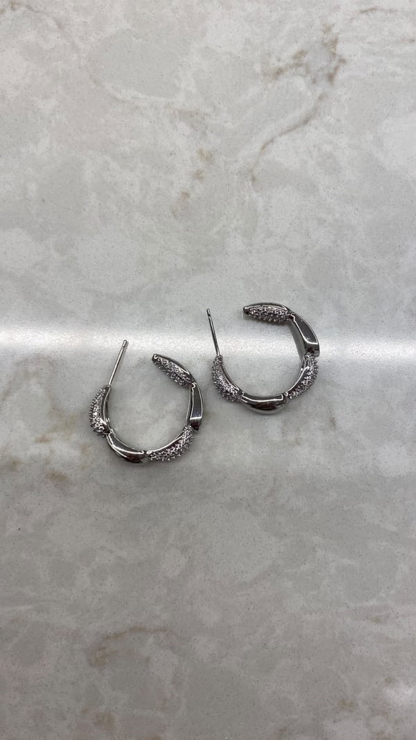 Damla Model Silver Halka Küpe