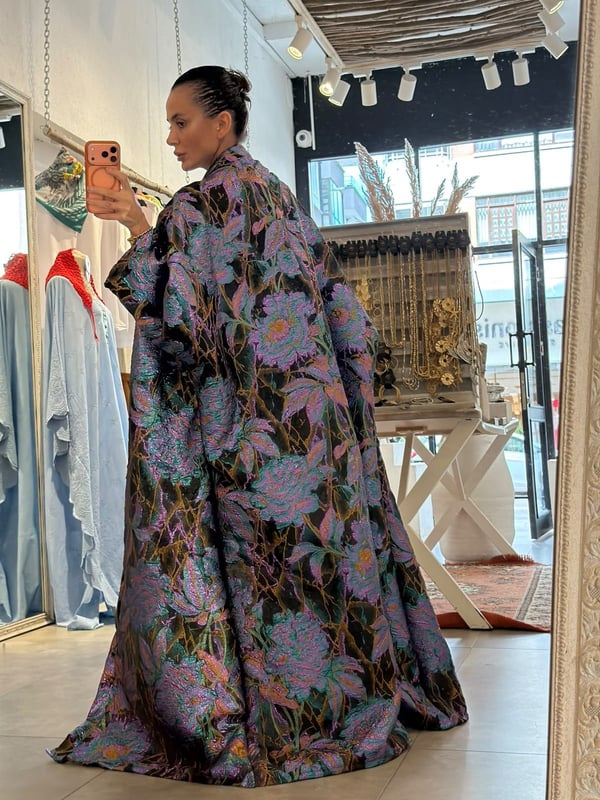 Gökkuşağı Kimono Brokar Kumaş 