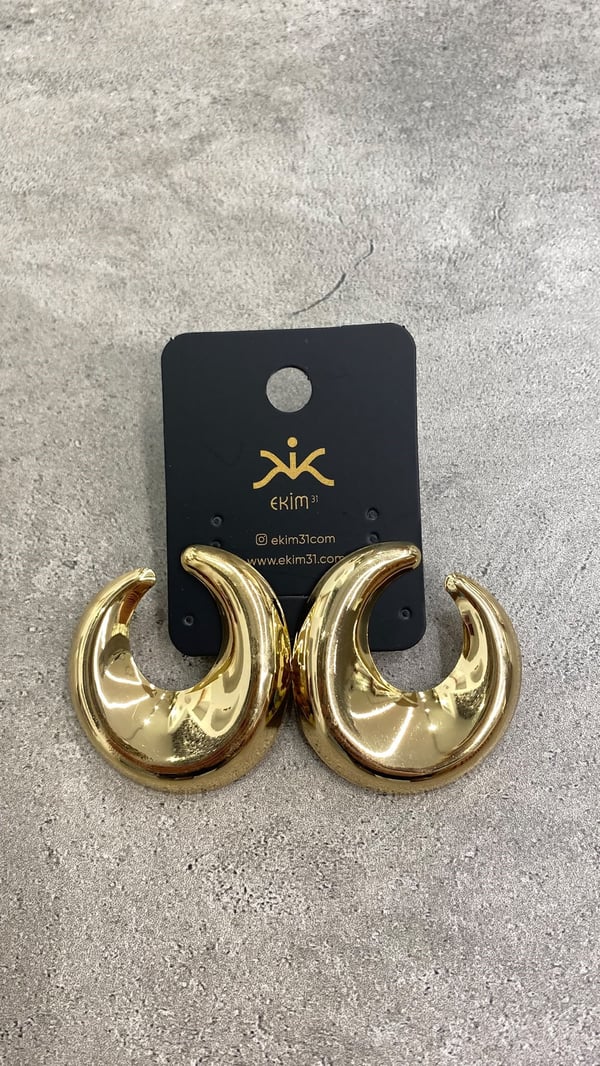 Gold Ay Küpe 