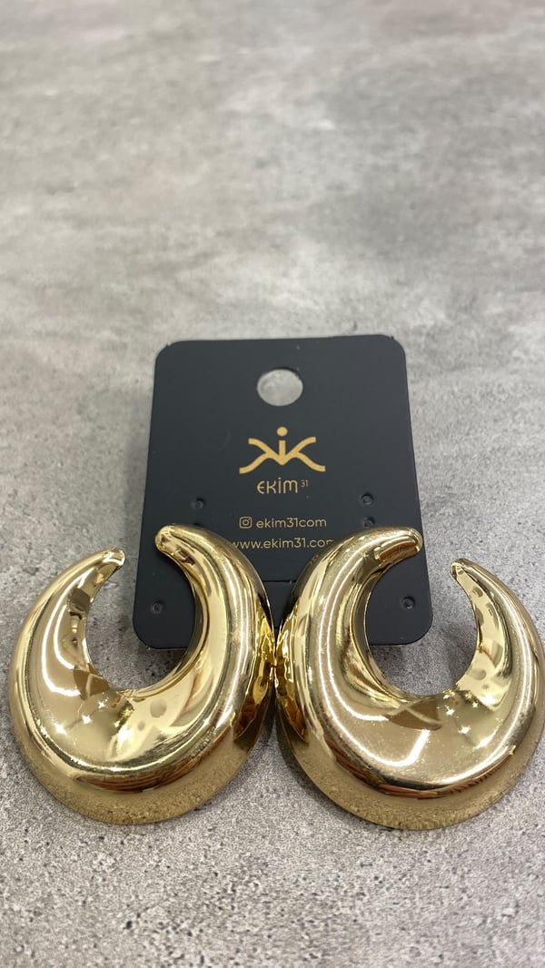 Gold Ay Küpe 