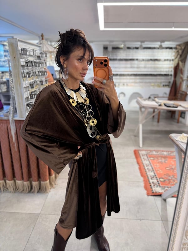 Gold Daire Şekilli Kolye 