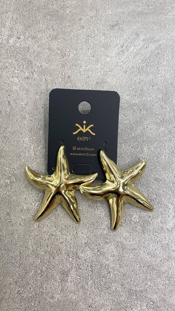 Gold Deniz Yıldızı Küpe