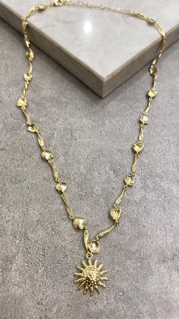 Gold Güneş Kolye