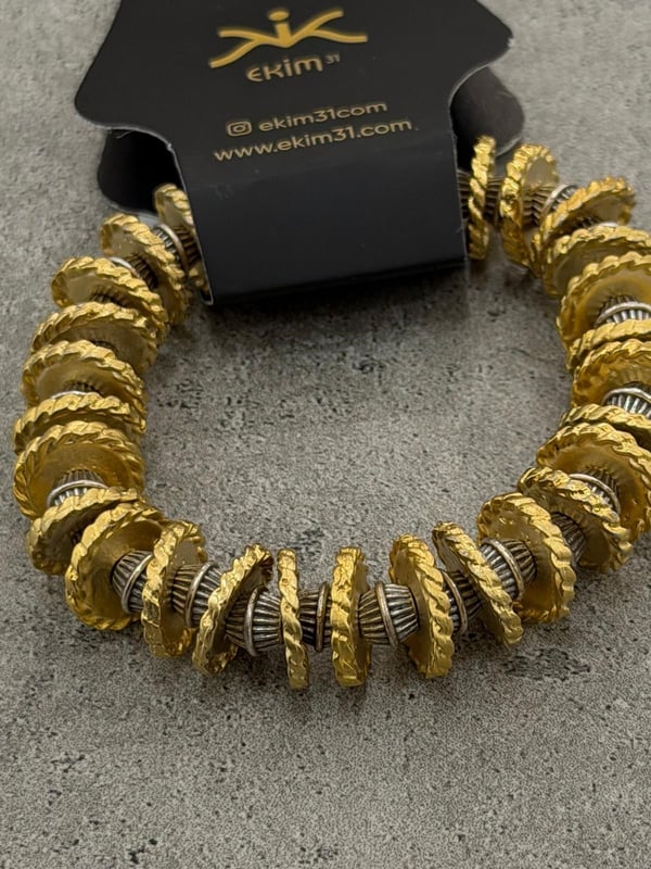 Gold Halkalı Bohem Lastikli Bileklik