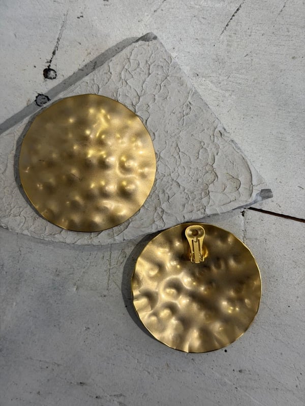 Gold Plaka Küpe