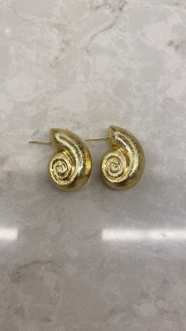 Gold Salyangoz Küpe