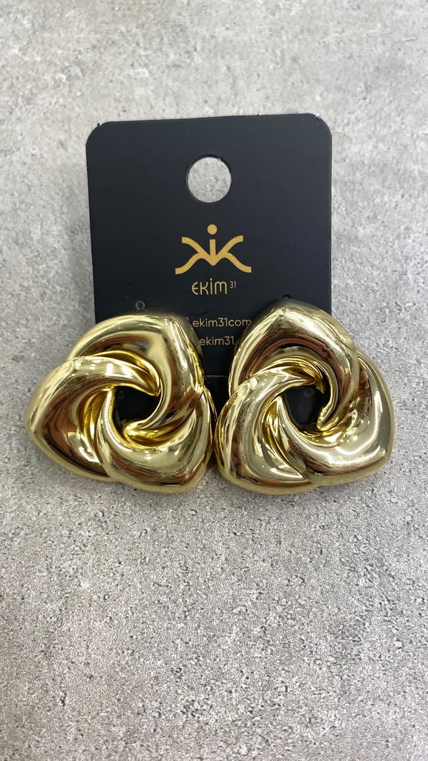 Gold Sarmal Küpe