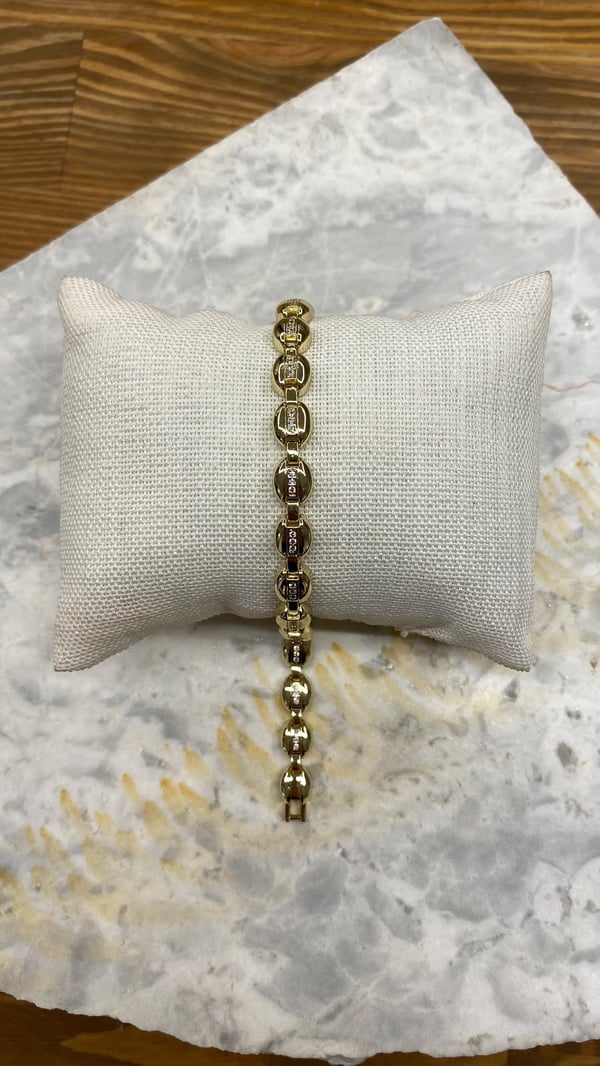 Gold Taşlı Badem Bileklik
