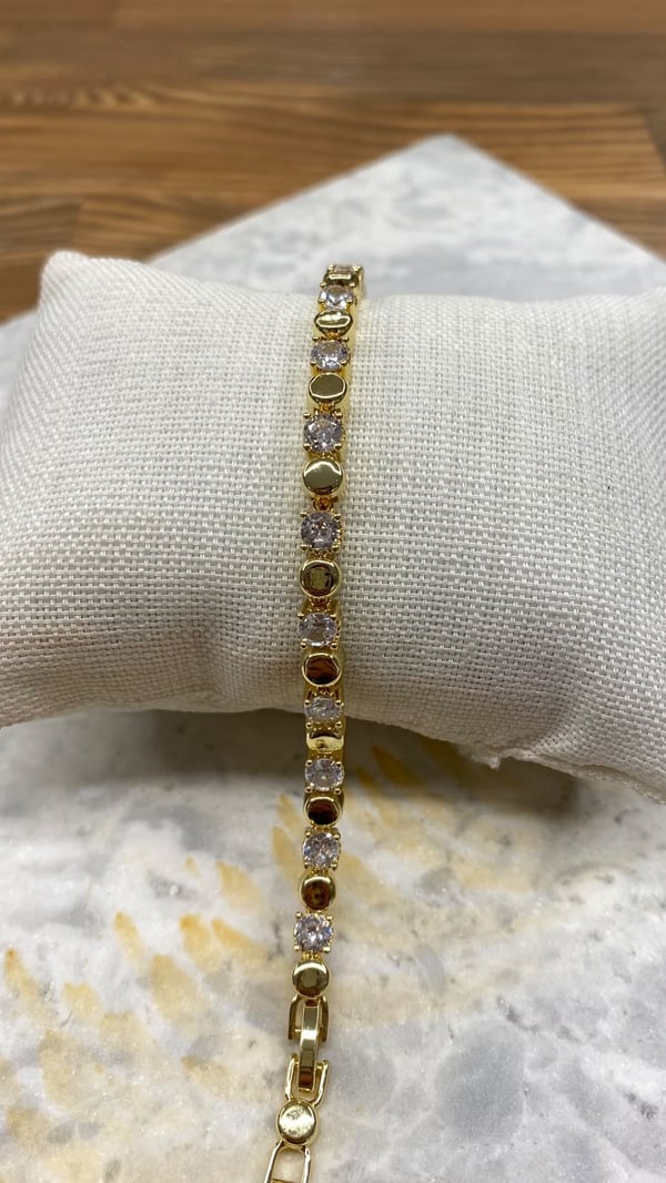 Gold Taşlı Bileklik