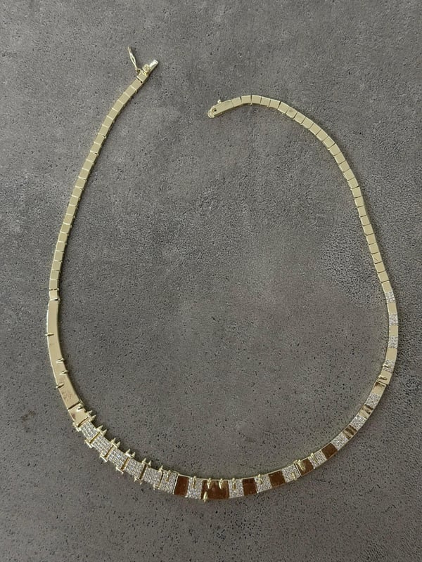 Gold Taşlı Kalıp Kolye