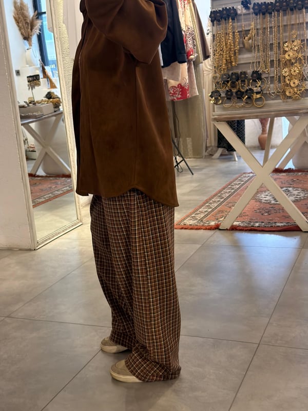 Kahve Nubuk Gömlek Standart Beden
