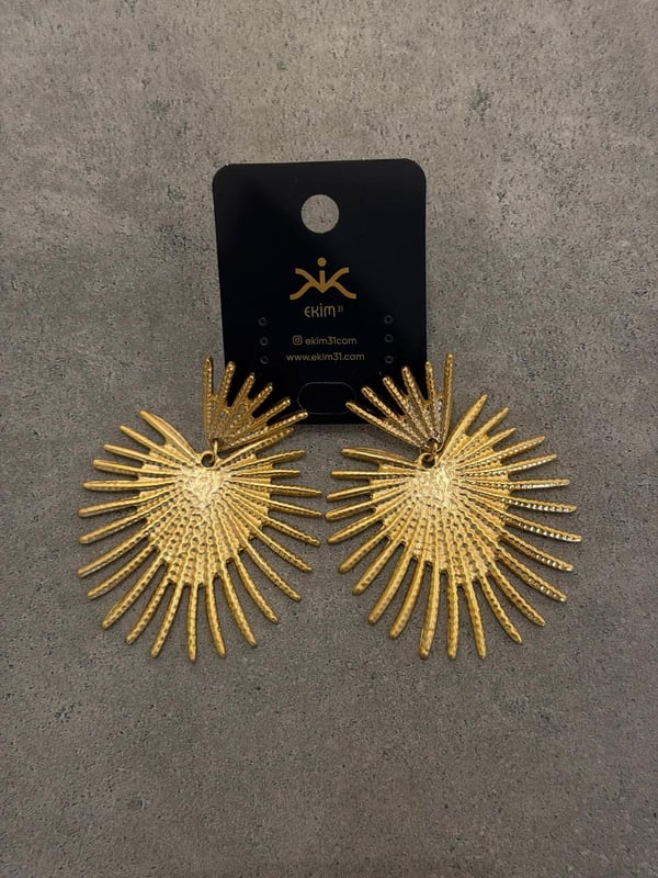 Kalp gold küpe 