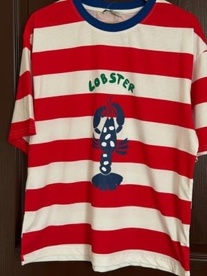 Kırmızı Çizgili Oversize Tshirt