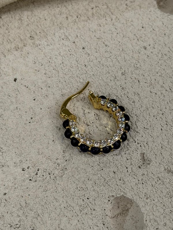 Laci Zİrcon Gold Halka Küpe