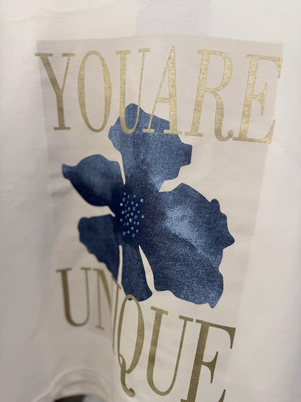 Mavi Çiçekli Sweat