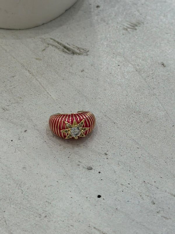 Nar Çiçeği Kutup Yıldızlı Kıkırdak Küpesi