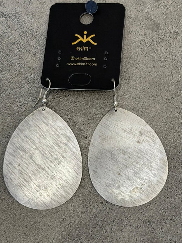 Oval Plaka Bohem Küpe 