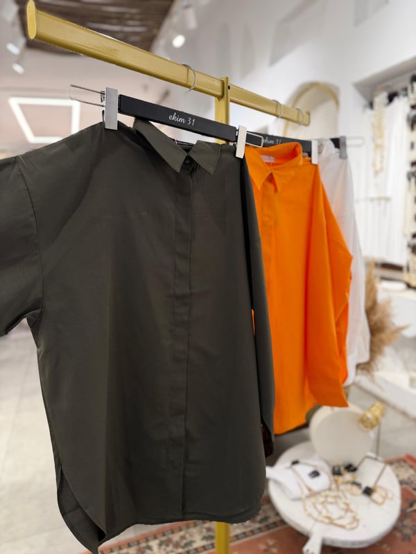 Pamuk Karışımlı Basic Gömlek