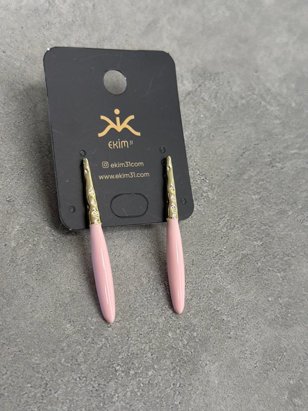 Pembe Baston Küpe 