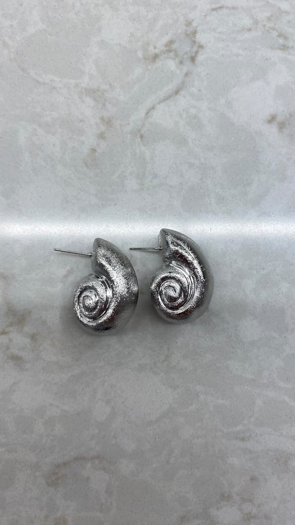 Salyangoz Silver Küpe