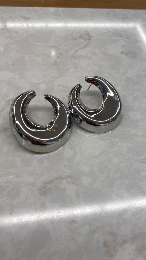 Silver Ay Küpe