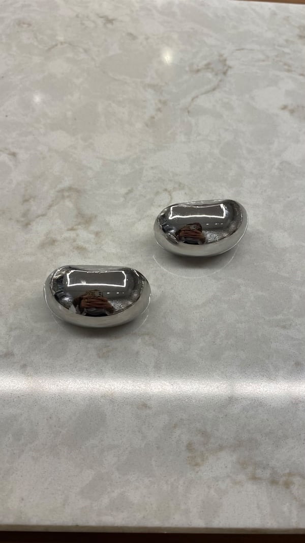 Silver Oval Küpe