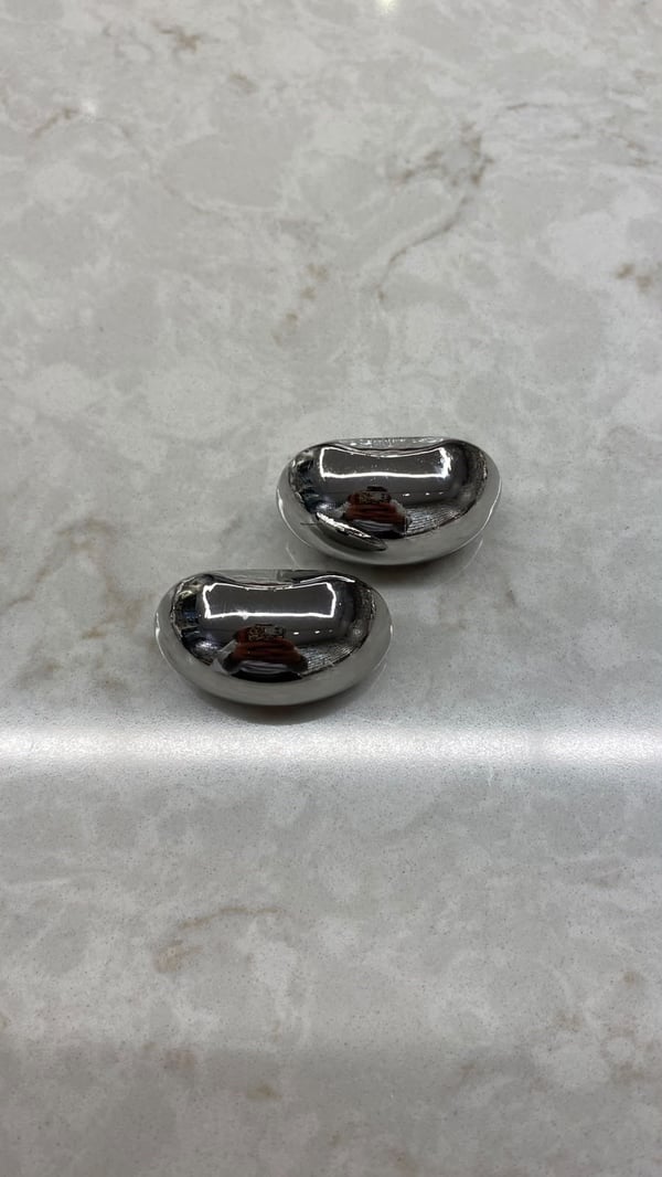Silver Oval Küpe
