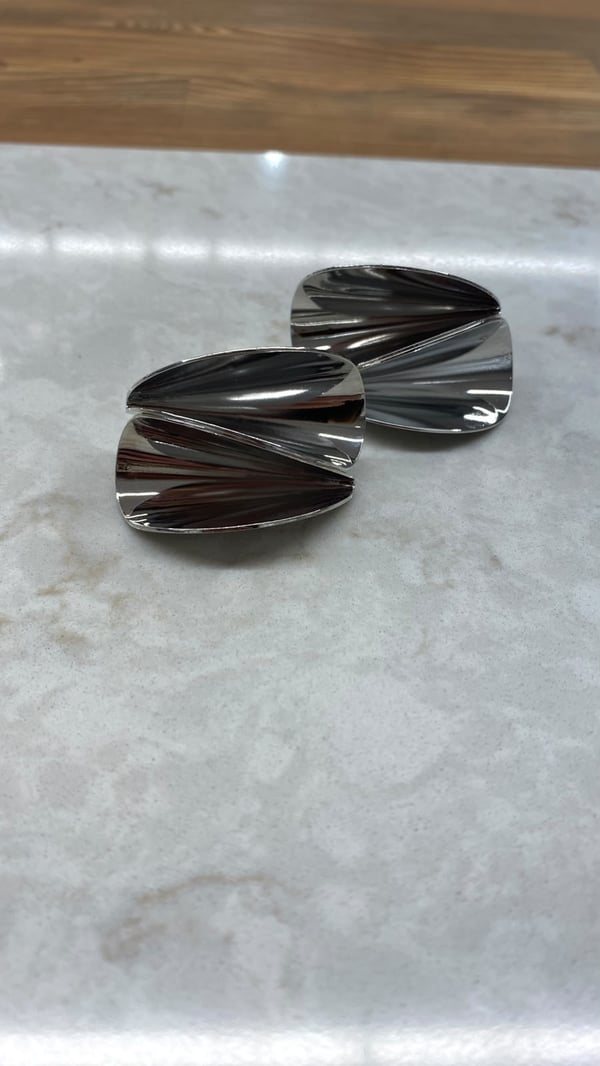 Silver Yamuk Daire Küpe