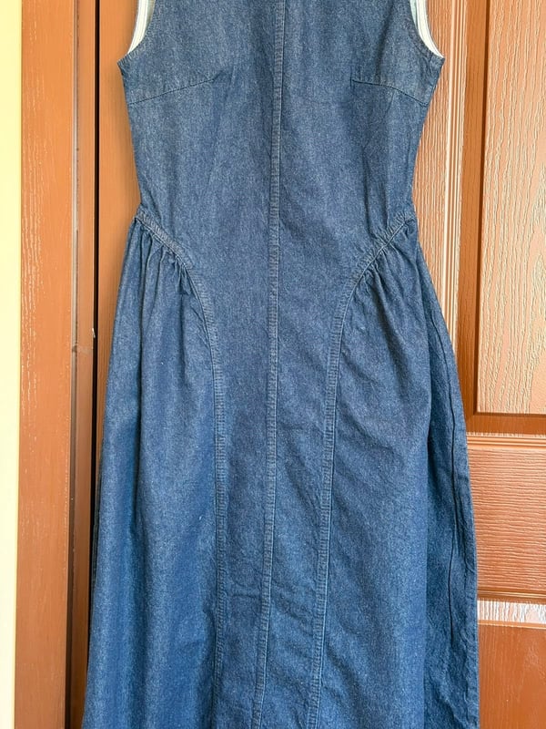 Sırt Dekolteli Jean Elbise