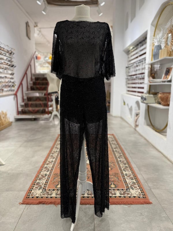 Siyah Pullu Pantolon