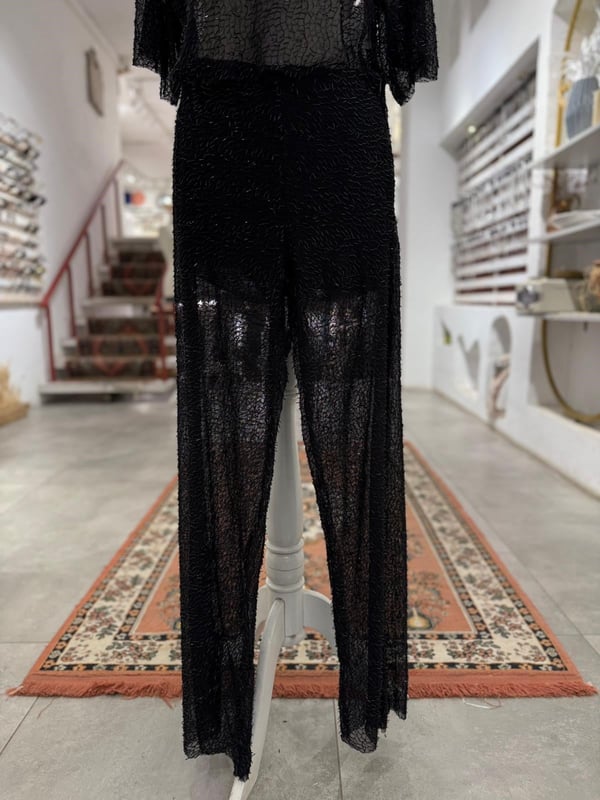 Siyah Pullu Pantolon