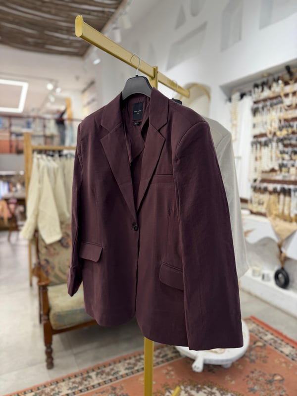 Tek Düğmeli Oversize Ceket