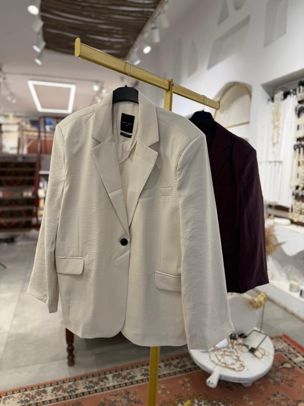 Tek Düğmeli Oversize Ceket