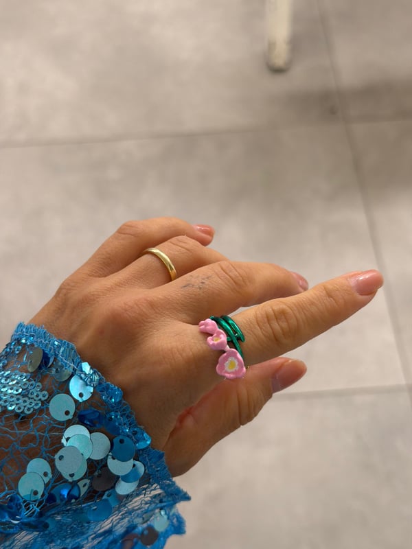Üçlü Pembe Çiçekler 