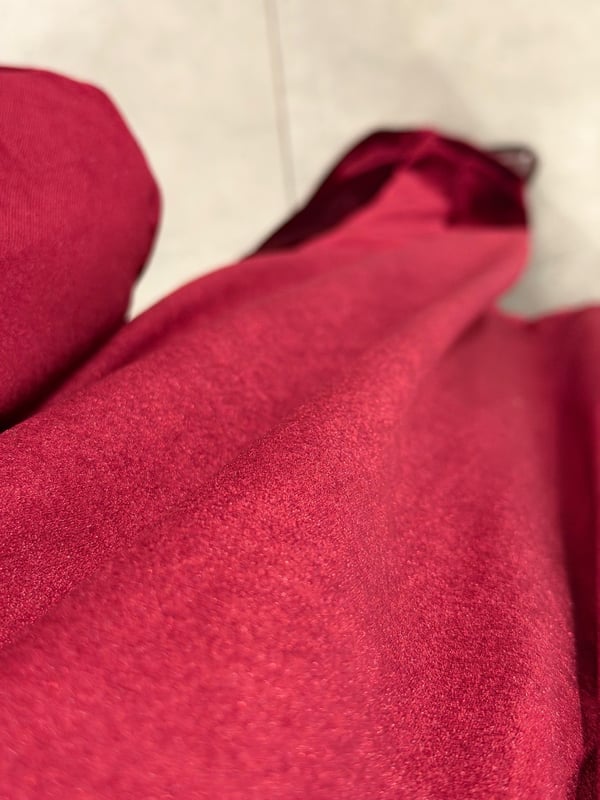 Uzun Oversize Kadife Kimono Bordo